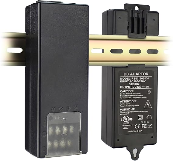DC 12V 5A Power Supply Adapter 4 Channel Din-Rail