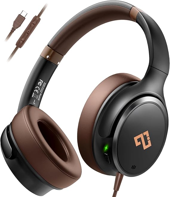 INFURTURE USB C Headphones Active Noise Cancelling Headphone Wired Over Ear