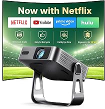 【Officially-Licensed APP & Native 1080P】Thinnest 1.81" Smart Mini Projector with WiFi and Bluetooth, Auto Focus & Keystone Portable Outdoor Projector, VOPLLS 250 ANSI 4K Home Movie Projector - Image 1