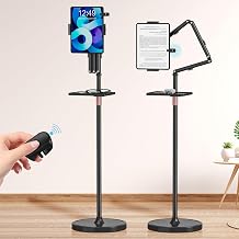 Houele Tablet Floor Stand with Page Turner, iPad Floor Stand with Tray