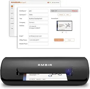 Ambir ImageScan Pro 687-BCS Duplex Card Scanner with AmbirScan Business Card for Windows PC and MAC