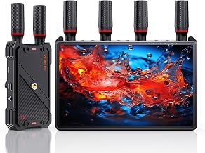 Wireless HDMI Video Transmitter and Receiver: 1 to 5 RX with 7" Monitors, Loop Out, IR Remote, 1312ft Stable Clear Signal & Low Latency for Camera, Filming, Live Stream - Image 1