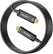Fiber Optic USB C Cable 65ft,10Gbps HighSpeed Data Transfer - Image 1