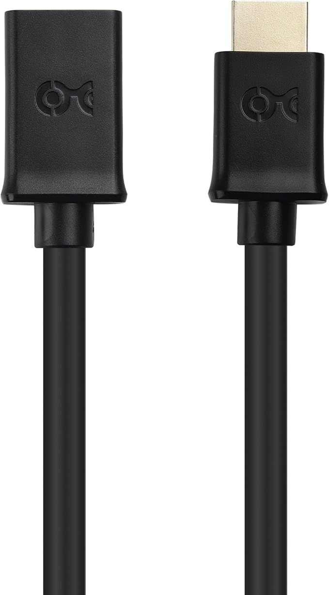 Cable Matters 2-Pack High Speed HDMI Extension Cable 1.5 ft (Male to Female HDMI Extender Cable) with Ethernet - 3D and 4K Resolution Ready