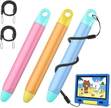 Kid-Friendly Stylus Pen with Tethers for All Touch Screen Devices, 3 Pack