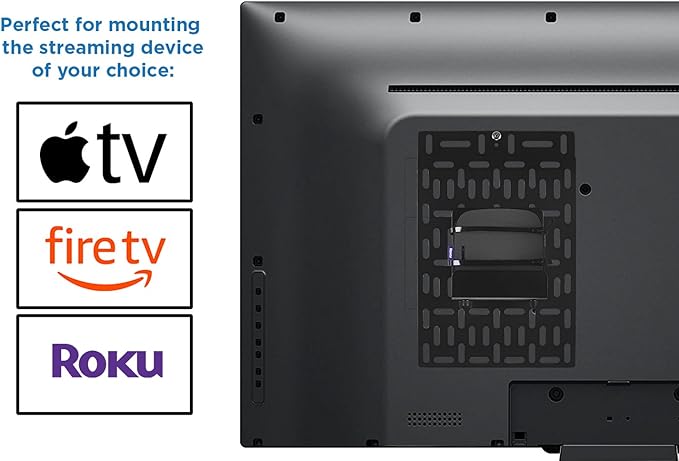 Mount-It! Cable Box Mount Behind TV | Adjustable Universal Mounting Bracket for Streaming Devices, Router, Modem, DVD | Wall and Behind TV Compatible, Steel (Pack of 2)