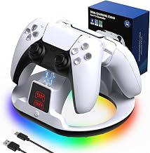 for PS5 Controller Charger Station,Dual Fast Charging Dock for PlayStation 5 Controllers,Controller Charging Stand with Type-C Cable - Image 1