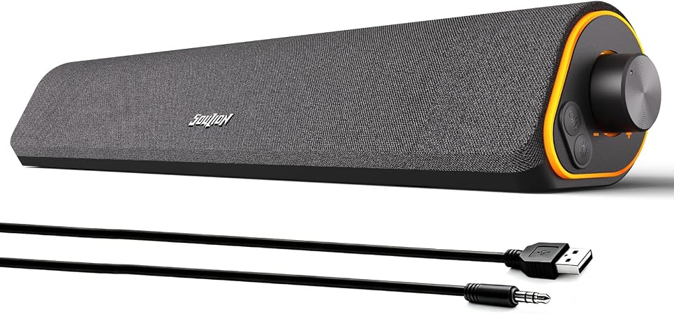 SOULION R50 Bluetooth Computer Speakers, USB Powered & 3.5 Aux