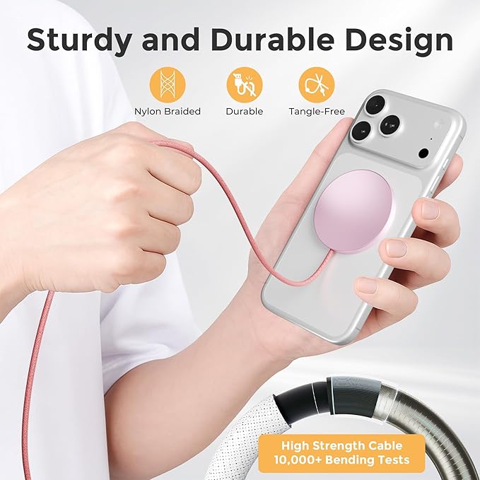 25W Magnetic Wireless Charging Pad: Qi2.2 Qi2 MagSafe Fast Charger for iPhone Air 17e 17 16 15 14 Pro Max, Samsung Galaxy S26 S25, Google Pixel 10 & AirPods, Gift Ideal for Desk Travel (Pink, 2Pack)