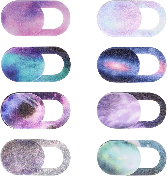 8PCS Laptop Camera Cover Slide, Starry Sky Webcam Cover Slide Phone Camera Cover, Ultra-Thin Computer Camera Cover Slide Blocker Slider Privacy Cover for Laptop Desktop PC Tablet(Starry Sky)