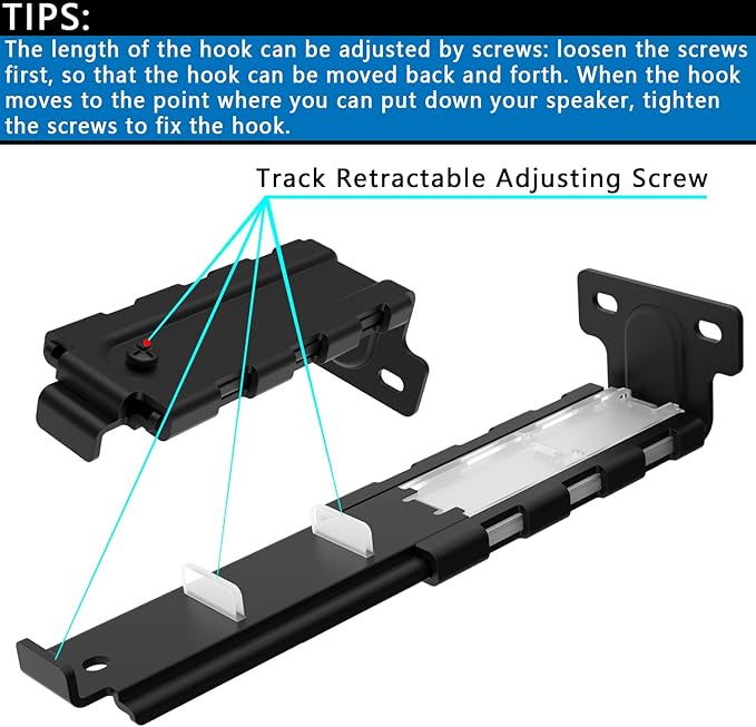 Soundbar Mount | Works with All Soundbar Including Samsung, Sony, Vizio, LG, & More | Depth Adjustable Sound Bar Mounts Under TV Bracket (Black: V02)