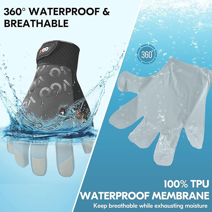 Vgo... 1 Pair Cold Weather Work Gloves Men, Goat Leather Gardening Gloves,Light Duty Mechanic Gloves(Gray,Size XL,GA9604F)