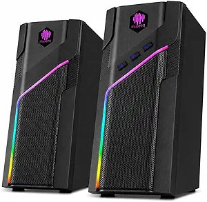 W-206RE Monitor Speakers for PC, RGB Gaming Bluetooth Audio