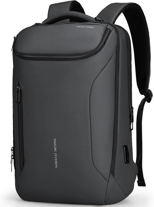 MARK RYDEN Business Backpack for Men, Waterproof High Tech Backpack with Sport Car Shape Design and USB Charging Port, Travel Laptop Backpack Fits 17.3 Inch Notebook