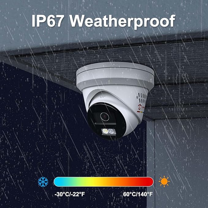 Anpviz 5MP IP PoE Camera, Active Deterrence IP Security Camera Outdoor, Aduio & Strobe Flashing White Light, 2-Way Audio, MD2.0, 98ft Smart Color Night Vision, IP67 Waterproof, 2.8mm Lens