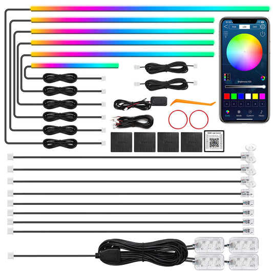Dreamcolor Acrylic Interior Car LED Strip Light with | Outdoor Lightin - Image 1