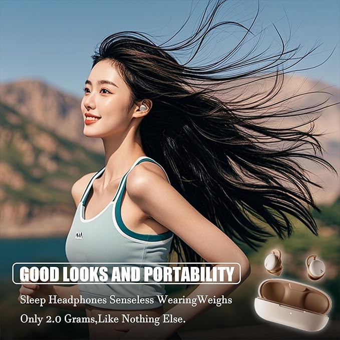 Sleep Headphones Bluetooth 5.3 Noise Cancelling Earbuds for Sleep Sleep Headphones Wireless Sleep Earbuds Sleep Earbuds for Side Sleepers Sleep Earbuds Noise Cancelling