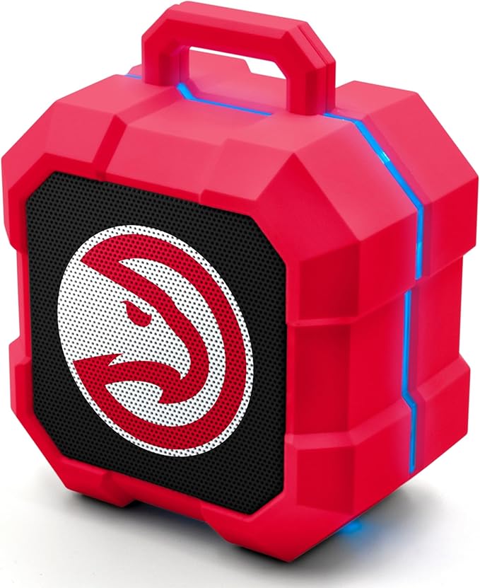 SOAR NBA Shockbox LED Wireless Bluetooth Speaker - Water Resistant IPX4, 5.0 Bluetooth with Over 5 Hours of Play Time - Small Portable Speaker - Officially Licensed NBA, Perfect Home & Outdoor Speaker
