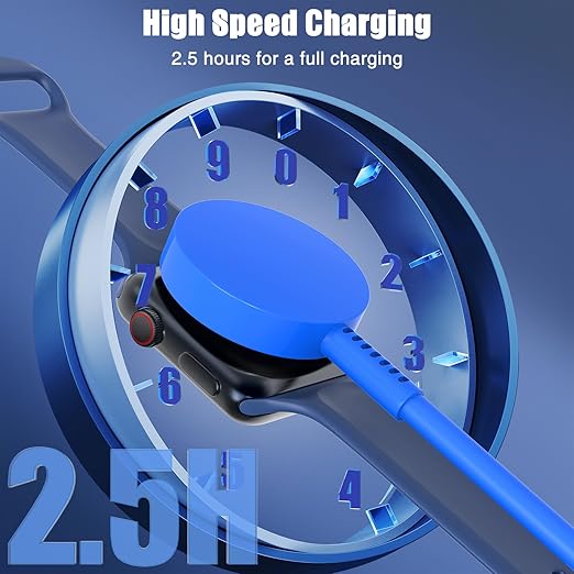 2Pack for Apple Watch Charger USB C Magnetic iWatch Charger Cable Fast Charging Cord Compatible with Watch Ultra2 Ultra Series 9 8 7 6 SE SE2 5 4 3 2 1-3FT(1M) Blue