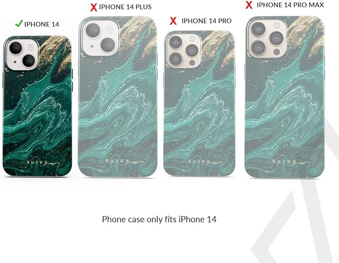 BURGA Phone Case for iPhone 14 - Cute, Trendy, Aesthetic, Pattern Phone Cover, Hard Shell Protection - fits Apple iPhone 14 Case for Women and Men