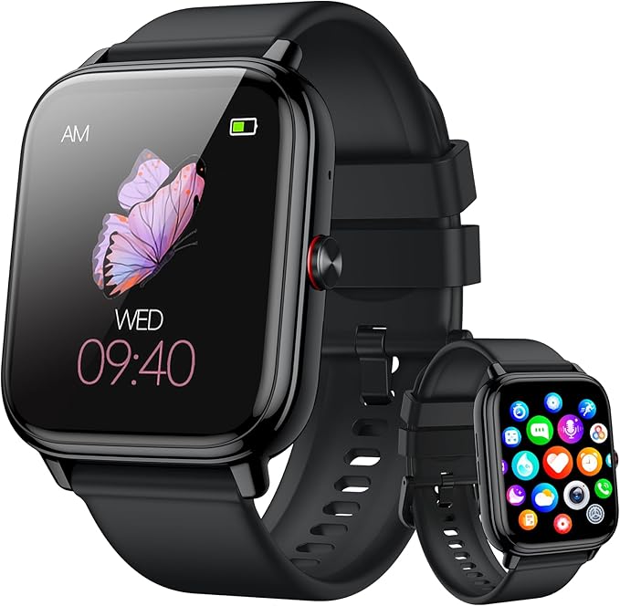 Smart Watch for Men Women, Fitness Tracker (Answer/Make Call), 1000 mAh Battery, 120+ Sport Modes, Step Counter/Sleep Monitor Fitness Watch, Smartwatch for Android/iPhone (Black)