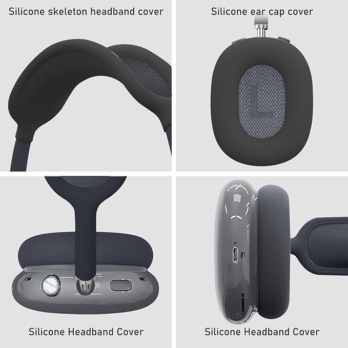 for AirPods Max case Cover,Anti-Scratch Ear Pad Case Cover/Ear Cups Cover/Headband Cover for AirPods Max. Clear Soft TPU and Silicone,Skin Scratch Proof.