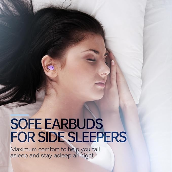 Invisible Sleep Headphones,Sleep Earbuds for Side Sleepers,Small Sleeping Earphones Comfortable Noise Blocking, Bluetooth 5.3 Wireless Headphones for Sleeping - Purple