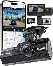 3 Channel Dash Cam, 4K+2.5K+2.5K, WiFi GPS, for Rideshare and Taxi - Image 1