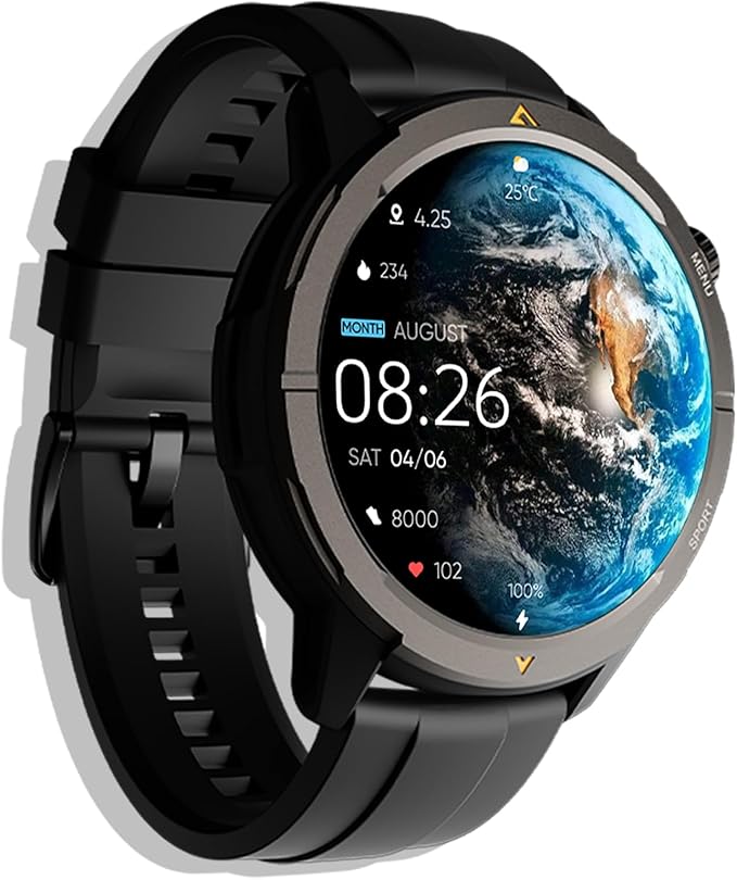 AGM Legion Rugged Smart Watch for Men, 5ATM Waterproof, Shockproof & Drop-proof, 100+ Sports Modes, Bluetooth Calling, Compass, Barometer & Altimeter, 1.43" AMOLED Display, Heart Rate & Sleep Tracking