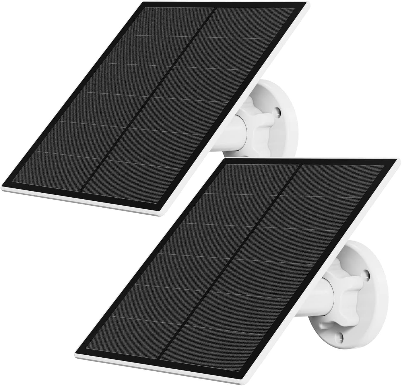 Solar Panel for Security Camera 2-Pack – 5W USB-C & Micro USB, IP65 Waterproof