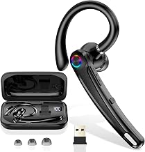 Atheewon Bluetooth Headset V5.4, Wireless Bluetooth Earpiece with Dual Mic Noise Cancelling, 115H Playtime Computer Headset Hand Free Headphones for Trucker, Driver, Home, Work, Business - Image 1