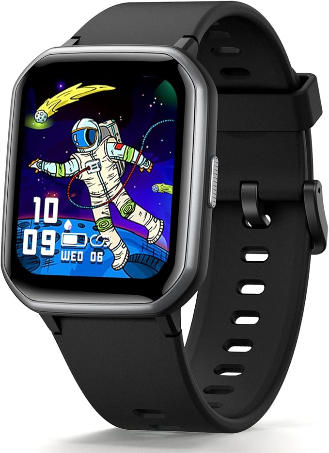 Kids Smart Watch Girls Boys, Fitness Tracker for Kids, 1.5 Inch DIY Dial, 19 Sport Modes, Sleep Monitor, Pedometers, Heart Rate, IP68 Waterproof, Great Gift for Boys Girls Teens 6-14