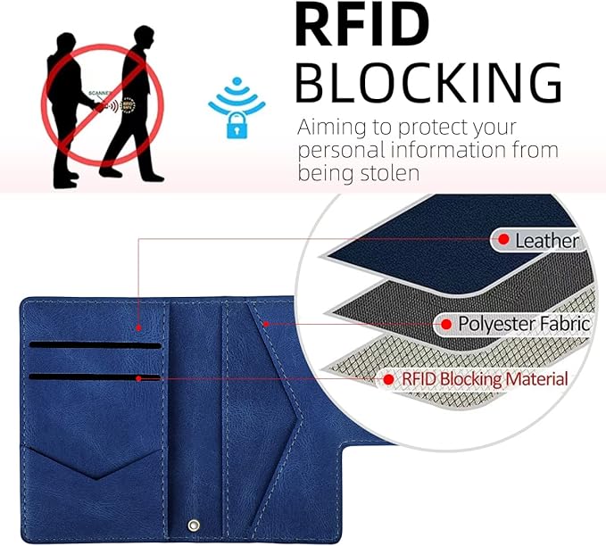 Phone Wallet Magnetic,Compatible with Apple Magsafe for iPhone 17/16/15/14 Pro Max/14 Pro/14 Plus/13/12 Series with 5 Card Holders/RFID Blocking,Vegan Leather,Light blue