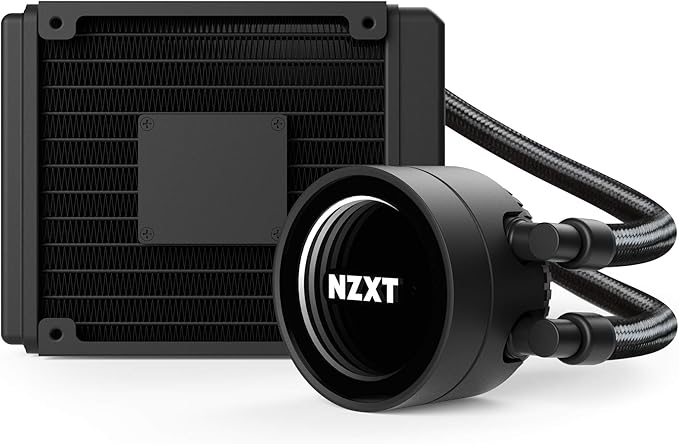 NZXT Kraken M22 120mm - All-in-One RGB CPU Liquid Cooler - CAM-Powered - Infinity Mirror Design - Reinforced Extended Tubing - AER P120mm PWM Radiator Fan (Included)
