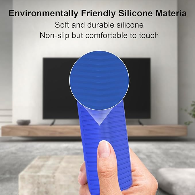 Blue Silicone Protective Case with Strap for NVIDIA Shield TV Pro/4K HDR Remote, Shockproof Anti-Dirty Cover for NVIDIA Shield Remote