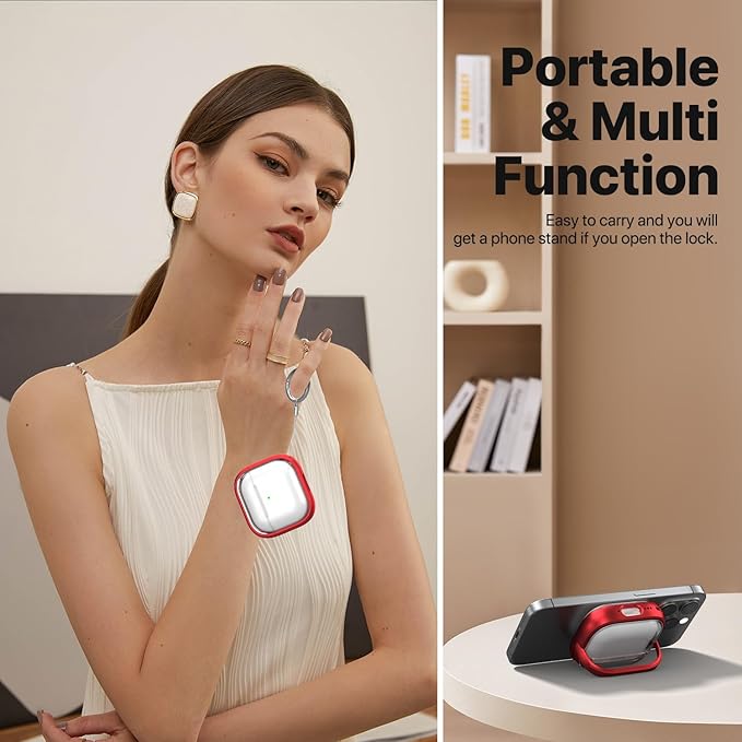 Valkit Compatible AirPods 4 Case for Women, Soft TPU Airpods 4th Generation Case with Cleaner Kit, Shockproof Protective Skin with Keychain for Apple AirPods 4 Gen Cases for Women Men(Clear Red)