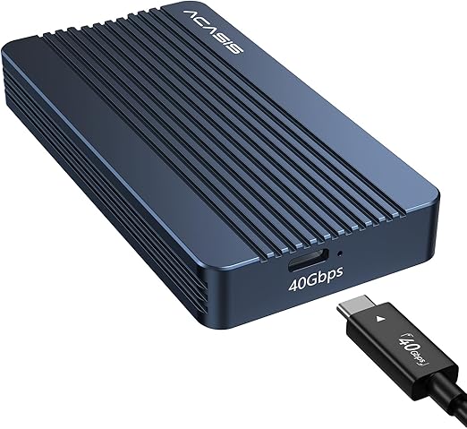 ACASIS 40Gbps M.2 NVMe SSD Enclosure, TBU 405 for M1 M2 Pro/Max, Compatible with 、USB4/USB3.2/3.1/3.0/2.0, M.2 Enclosure Support 2280/2260/2242/2230 (TBU405)
