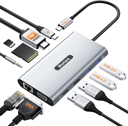 Docking Station USB C Hub Multiport Adapter Triple Display