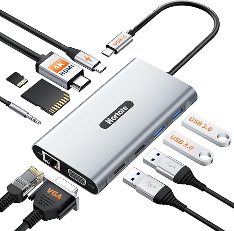Docking Station USB C Hub Multiport Adapter Triple Display