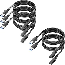 USB C Female to USB Male Cable 5FT 5-Pack,10Gbps USB A to USB C Extension Cable,USB 3.2 GEN 2 Data Transfer,60W Safe Charging USBA to C Adapter Cord for USB 2.0/3.0 Laptop,PC,U Disk,Charger - Image 1