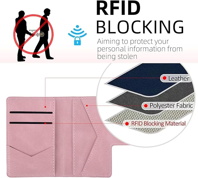 Magnetic Wallet with 5 Card Holders Compatible with MagSafe for iPhone 17/16/15/14 Pro Max/14 Pro/14 Plus/13/12 Series with RFID Protected,Vegan Leather,Pink