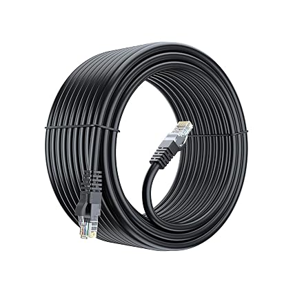 Maximm Cat6 Ethernet Cable 50 Ft, 10 Gbps 550 MHz, Snagless RJ45, Black