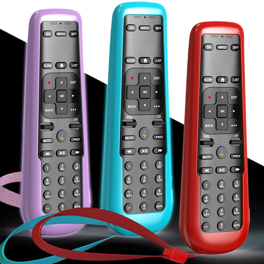 3PACK Case for DirecTV Remote, Cover for AT&T TV Now Receiver C71KW / RC82V Voice Remote Control Skin Sleeve Purple Blue Red