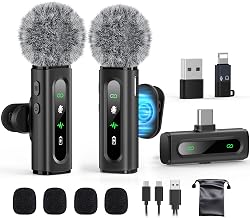 USB C Lavalier Microphone Wireless Mini Mic for Type-C Android Phone/Tablet/PC Video Recording Clip-on Mics with Rotatable Clip&Denoise Recording, Ideal for Vlog Tiktok Youtube Podcast Content Creator - Image 1