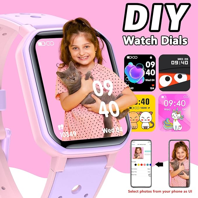 Smart Watch for Kids Teens, No Phone Needed Fitness Tracker Boy Girls Watch with 19 Sport Modes, Pedometer, Sleep Monitor, Kids Watch Birthday Gifts Toy Gift for Girls Boys 6-16 (Purple)