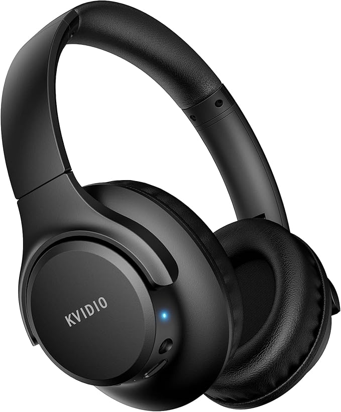 KVIDIO Bluetooth Headphones Wireless Over Ear Headsets 65H Playtime
