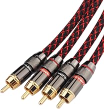 Shielded Link Cord with 24K Gold Coated Contacts and Permanent Textile Sleeve Low Loss Sound Cable - Image 1