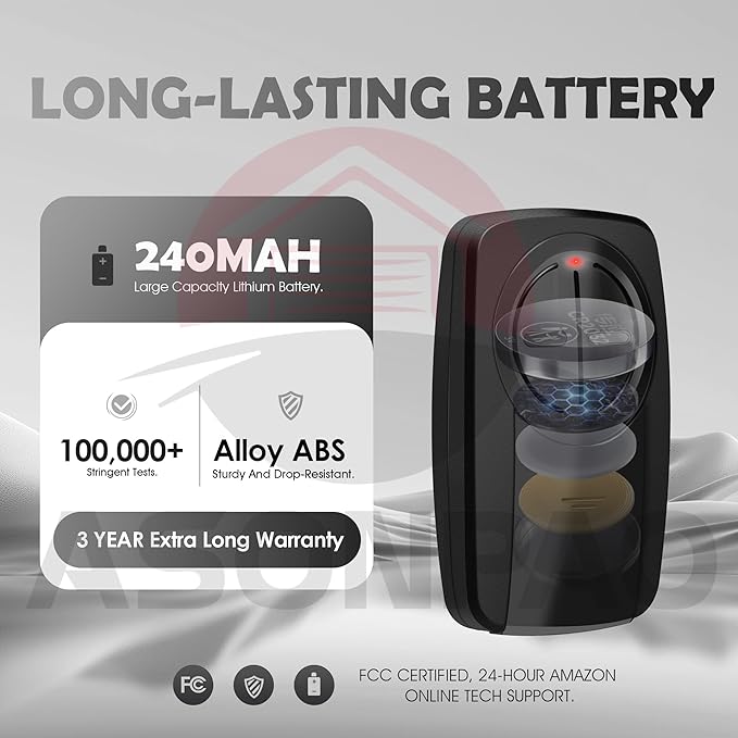 3 for Chamberlain Garage Door Opener Remote, KLIK3U-BK KLIK5U-BK2 KLIK1, 3-Year-Warranty