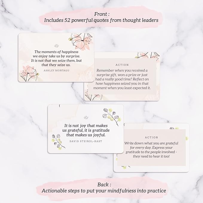 MESMOS Webcam Cover Slide Cute Plants and Mindfulness Self Care Cards - Great Stocking Fillers