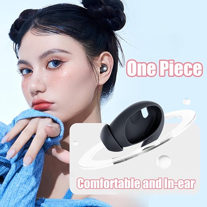 Sleep Headphones Sleep Headphones Wireless Bluetooth Invisible Earbuds Comfortable Noise Cancelling Sleep Earbuds for Side Sleepers Sleep Earbuds for Insomnia Side Sleeper Snoring（Pink）